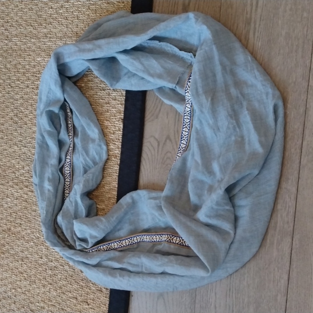 Lightweight jean infinity scarf